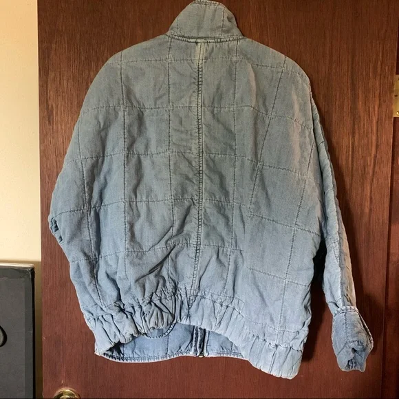 Free People Dolman Quilted Denim Jacket - Picture 7 of 10